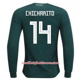 Maillot/Tenue Mexique Chicharito 14 Domicile Coupe du monde 2018 Manche Longue